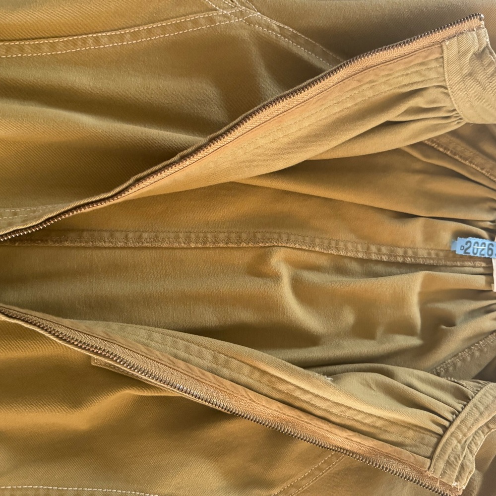 Ulla Johnson Tan Zip-Front One Piece Shorts Jumpsuit - Picture 4 of 5